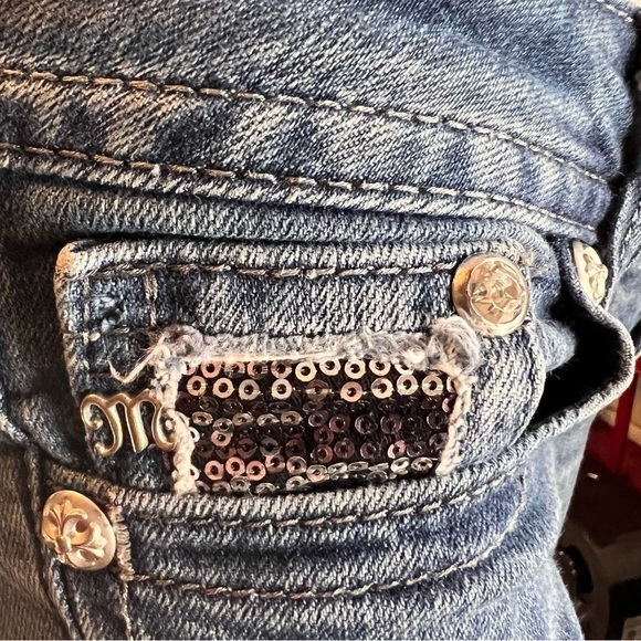 Miss Me Embellished Sequin Bootcut Jeans Size 25 (missing one rhinestone rivit) - Picture 14 of 14